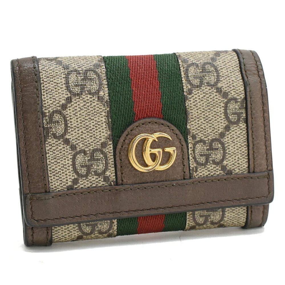 Gucci Sherry Beige GG Tri Supreme Wallet Ophidia - Picture 2 of 8
